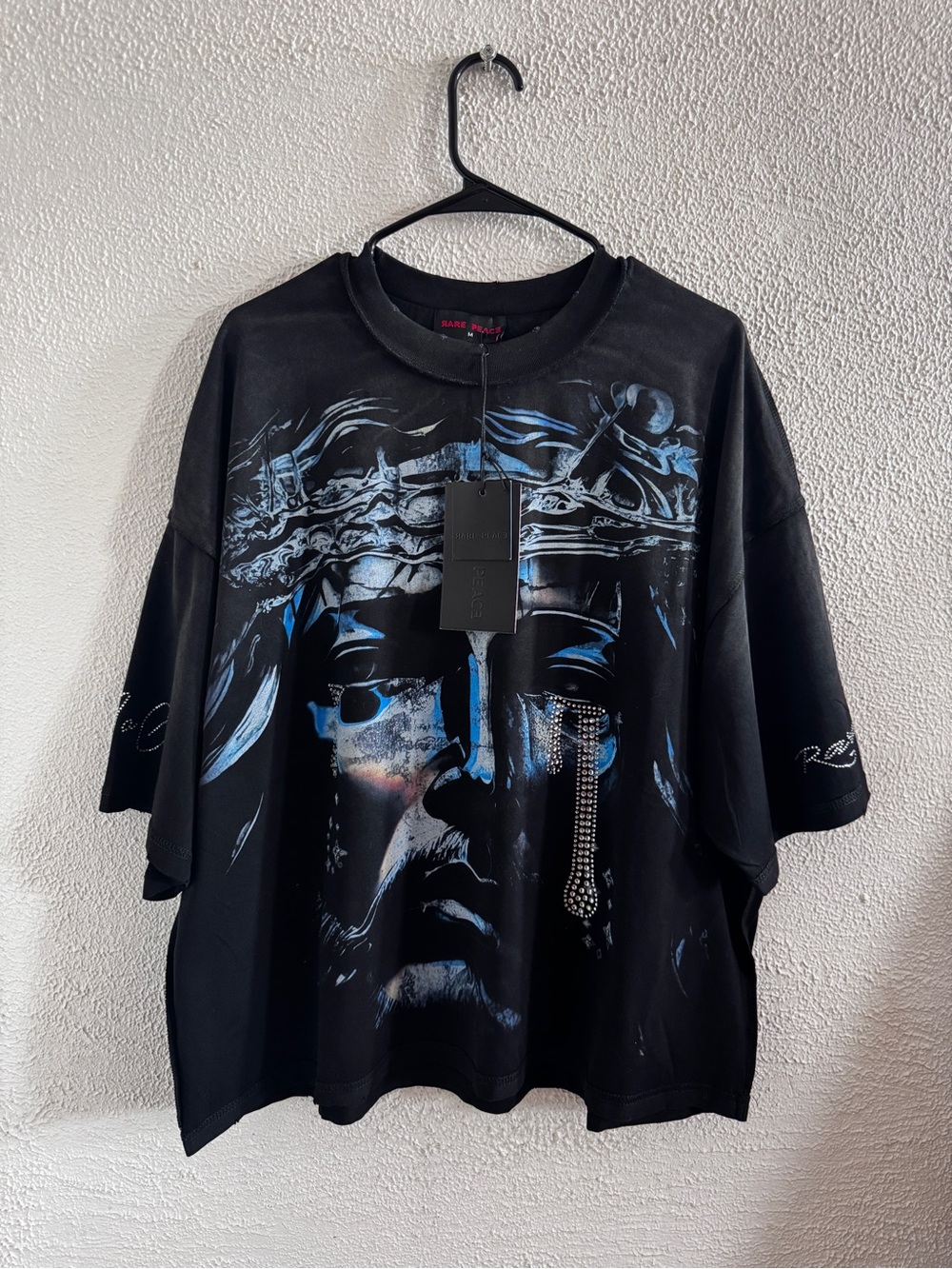 Rare Peace Black Graphic Short-Sleeve Men's Shirt
